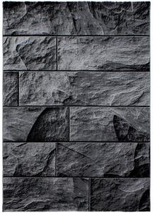 Breno Kusový koberec PARMA 9250 Black, Šedá, Černá, 160 x 230 cm