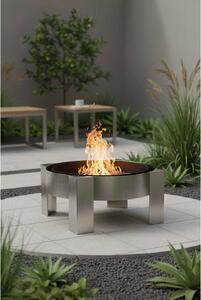 Designové ohniště FUEGO, průměr 58 cm, nerez, stříbrná