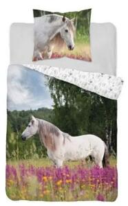Povlečení Svítící ve tmě KŮŇ LEVANDULE 140x200