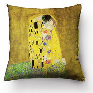 Lenbutik Povlak na polštář Gustav Klimt Polibek / The Kiss