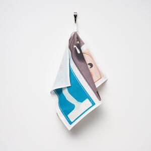 Lenbutik Luxusní lněná utěrka ,70x45 cm - Art deco - Tři dámy