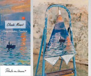 Lenbutik Luxusní lněná utěrka ,70x45 cm - Impression sunrise / Imprese východ slunce