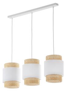 Náhradní stínidlo ke stolní lampě a lustru BOHO E27 pr. 20 cm ratan/bílá