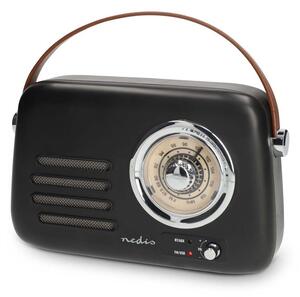 Nedis RDFM2600BK - FM retro rádio 3W/5V 1500 mAh