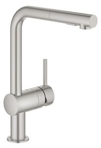 Dřezová baterie GROHE Minta s vytahovací sprškou supersteel 30274DC0