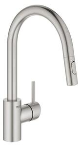 Dřezová baterie GROHE Concetto New s vytahovací sprškou supersteel 31483DC2