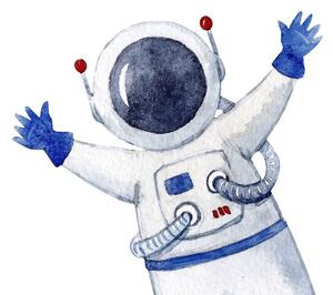 Dětská nálepka na zeď Solar system - Země, astronauti, rakety a UFO