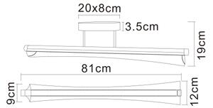 Globo 68256D - LED Lustr na tyči MALINDA LED/28W/230V 2700/4000/6000K