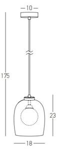 Zambelis 22051 - Lustr na lanku 1xG9/5W/230V pr. 18 cm černá