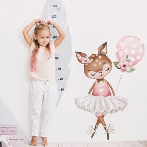 Dětská nálepka na zeď Srnka baletka Rozměry: 96 x 66 cm