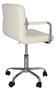 Kancelářská židle s područkami Mooni bílá PU