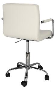 Kancelářská židle s područkami Mooni bílá PU