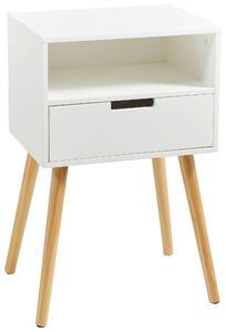 NOČNÍ STOLEK, borovice, přírodní barvy, bílá, 40/63,5/30 cm Xora