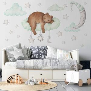 Dětská nálepka na zeď Sweet dreams - medvídek