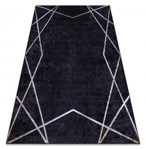 Makro Abra Kusový koberec pratelný MIRO 51233.811 Geometrický protiskluzový černý Rozměr: 200x290 cm