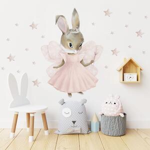 Dětská nálepka na zeď Pastel bunnies - zajíček víla Rozměry: XL