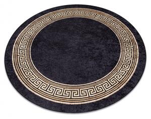 Dywany Luszczow Dětský kusový koberec MIRO 51360.802 pratelný kulatý řecký protiskluz, černý / zlatý Rozměr koberce: 160 cm KRUH