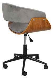Kancelářská židle Josho sametová šedá