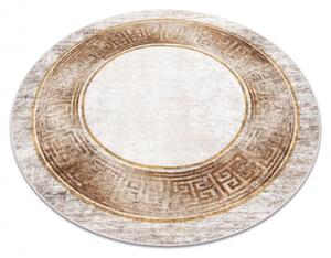 Makro Abra Kulatý koberec pratelný MIRO 51236.807 Mramor Řecký vzor protiskluzový béžový zlatý Rozměr: průměr 100 cm