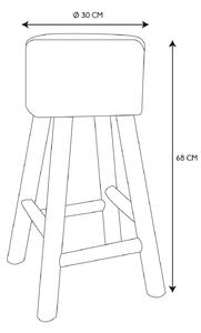 Barová židle Freya bílá/přírodní