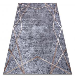 Makro Abra Kusový koberec pratelný MIRO 51233.809 Geometrický protiskluzový šedý Rozměr: 80x150 cm