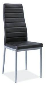 Židle Luisa - hliník/černý PU