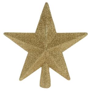 DekorStyle Ozdobná špička na stromek Hvězda 19 cm zlatá