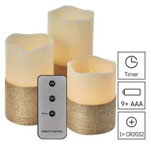 EMOS LED svíčky Candles s ovladačem 3 ks teplá bílá