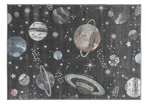 Dětský koberec Lima C288A Planety šedý / krémový
