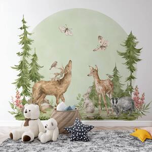Dětská nálepka na zeď Inhabitants of the forest - jelen a srnka Rozměry: 95 x 73 cm