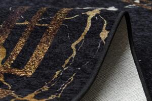 Dywany Łuszczów Kusový koberec Miro 51333.801 Marble black / gold - 80x150 cm