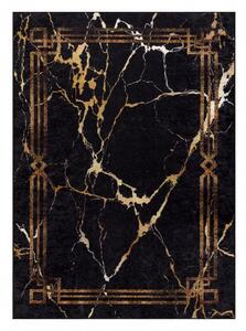 Dywany Łuszczów Kusový koberec Miro 51333.801 Marble black / gold - 80x150 cm