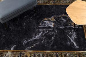 Dywany Łuszczów Kusový koberec Miro 51278.809 Marble black / gold - 80x150 cm