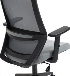 Kancelářská židle LINET — látka, černá / šedá