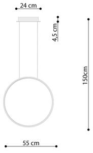Thoro TH.221 - LED Lustr na lanku RIO LED/30W/230V CRI95 4000K pr. 55 cm zlatá