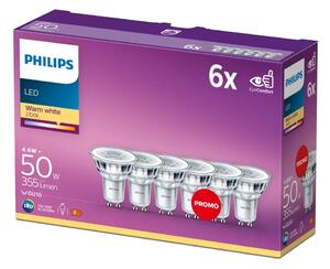 Philips 8718696586013 LED žárovka GU10 4,6W/50W 355lm 2700K 36D 6-set
