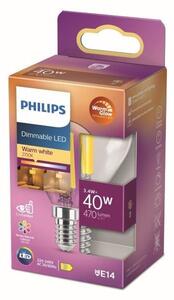 Philips 8719514324398 LED žárovka E14 3,4W/40W 470lm 2200-2700K P45 kapka filament WarmGlow Dimmable