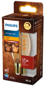Philips 8719514315976 LED žárovka classic E14 2,5W/15W 136lm 1800K B35 GOLD stmívatelná
