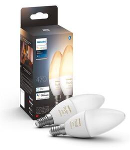 Philips Hue White Ambiance 8719514356733 LED žárovka E14 4W/470lm svíčka 2200-6500K bluetooth 2-set