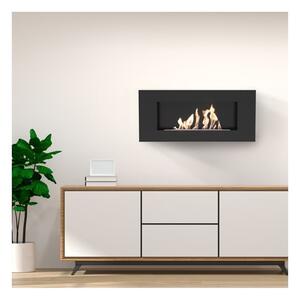 Kratki DELTA/FLAT/TUV - Nástěnný BIO krb DELTA/FLAT 40x90 cm 1,5kW černá