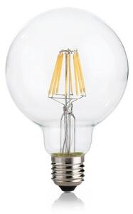 Ideal Lux 153971 LED žárovka E27 Filament G95 8W/920lm 4000K průhledná, globe