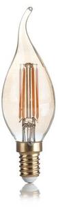 Ideal Lux 151663 LED žárovka E14 Vintage BA35 4W/300lm 2200K jantarová, plamínek