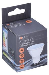 SOLIGHT LED žárovka bodová PAR16 7W, GU10, 6000K, 595lm, denní modrá
