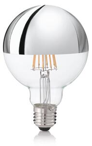 Ideal Lux 135526 LED žárovka E27 Filament G95 9W/520lm 3000K chrom, globe