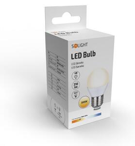 SOLIGHT LED žárovka miniglobe matná G45 4W, E27, 3000K, 340lm