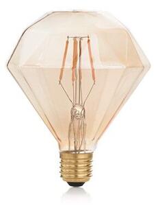 Ideal Lux 201269 LED žárovka E27 Vintage D105mm 4W/380lm 2200K jantarová, dekorační tvar diamantu