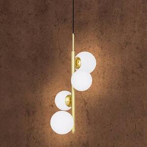 Candellux Cordel závěsné svítidlo 4x20 W bílá-mosaz 34-01559