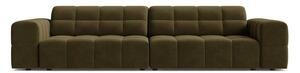 Khaki sametová pohovka 252 cm Chicago – Cosmopolitan Design