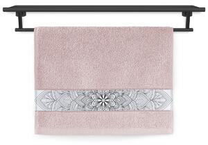 Ručník Veba RUJANA tisk Mandaly vnitřního klidu - elegantní klasika starorůžová Velikost: 30x50 cm