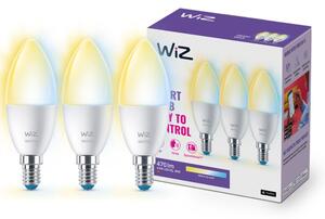 Philips Wiz Tunable white 8720169075696 LED žárovka D39mm C37 E14 4,9W/470lm 2700-6500K svíčka 3-set